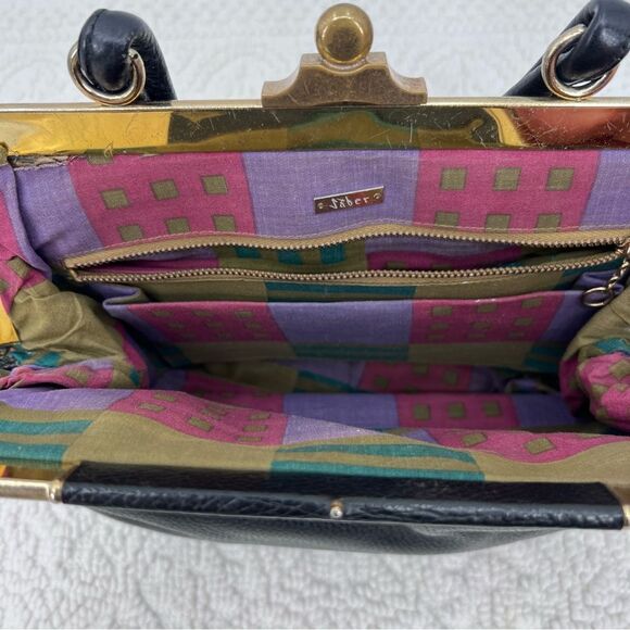 Vintage Saber Purses Handbag Black 1960s - Picture 11 of 13